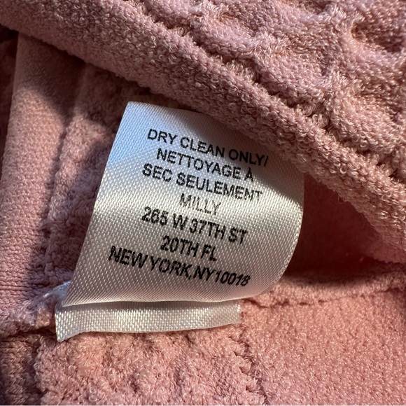 NWT Milly ‘Textured Tech Knit Lace Detailed Tank Top’ in Dahlia Pink Size 14/16 - Picture 10 of 13